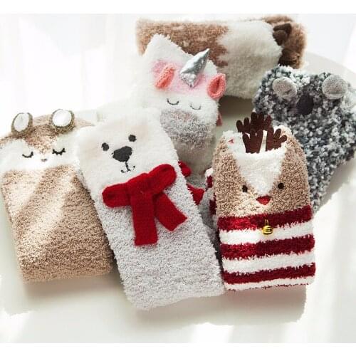 Kids Lovely stocking Christmas Baby Boy Girl Leg Warmers stocking Soft Fleece stocking suitable for 4-10 Y