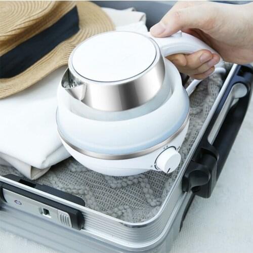 Travel with electric kettle foldable portable travel mini silica gel Japan to Germany