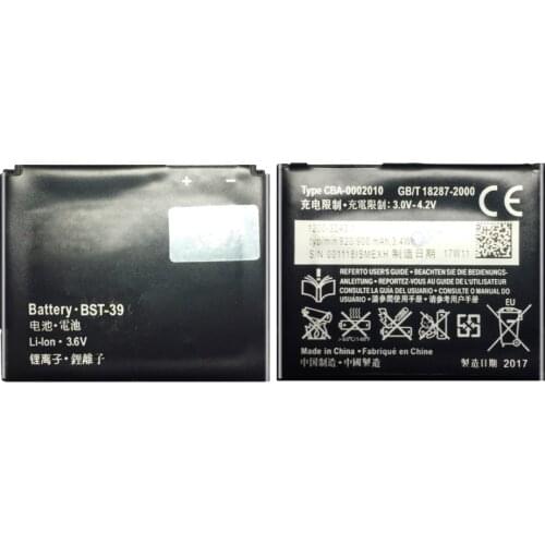 BST-39 Mobile Phone Battery For Sony Ericsson TM717 T707 W380 W380a W518 W518a W908c W910i Z555i W508 W508c