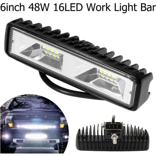 48w 16 light 6500K Car Led Work Light Fog Lights SUV Flood Beam Work Driving Lamp Bar For Camper Boats Truck Caravan RV