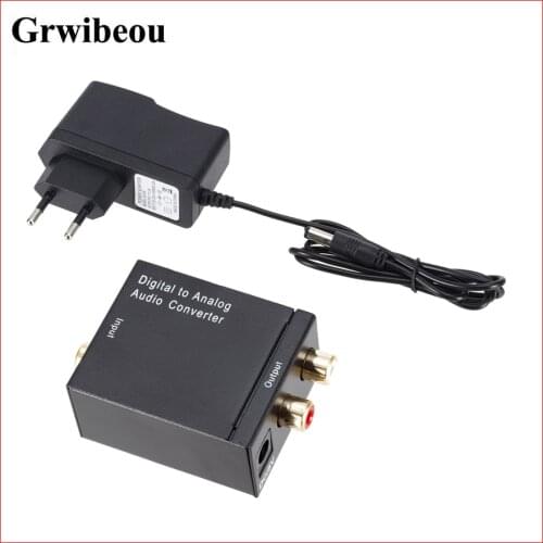 Grwibeou RCA R/L Digital to Analog Audio Converter Coaxial to Analog Adapter DAC Aamplifier output Optical Digital Audio SPDIF