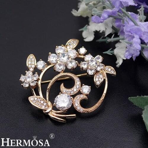 Hermosa Flower Brooches For Clothes
