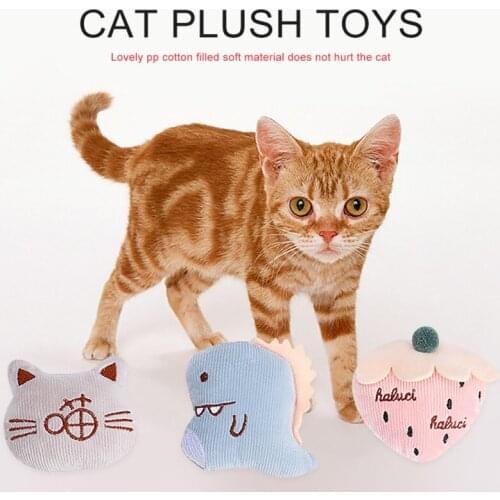 Pet Dog Toy Cat Chewing Teeth Plush Toy Strawberry Durable Cute Funny Interactive Plush Cats Toys Pets Kitten Chewing Toys Claws