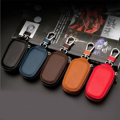 Car Remote Key Cover Case Leather Shell Wallet Multifunctional Car Key Protector For Preventing Accidental Open Door Accessories