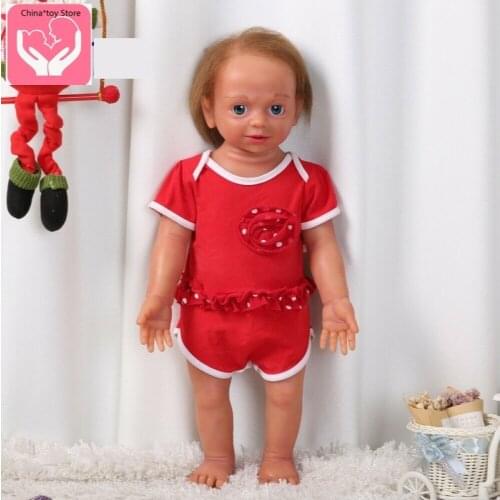 22inch Cute 56cm Lifelike Silicone Rebirth Hair and Skeleton Doll Girl Toys Gift Girl Toys for Kids