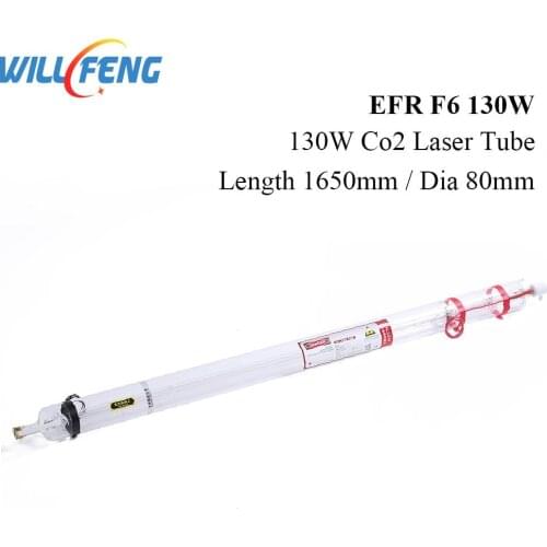 Will Feng 130W 150w EFR F6 Co2 Laser Tube Length 1650mm Diameter 80mm For Laser Cutter Engraving Machine CNC Glass Pipe Lamp
