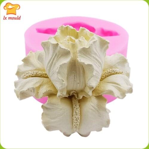 LXYY 3D Flower Molds Handmade Soap Chocolate Scented Candle Plaster Silicone Moulds