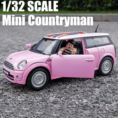 1:32 Scale Mini Countryman Diecast Alloy Metal Car Model With Sound Pull Back Car Toy Vehicles Boby Gifts Free Shipping