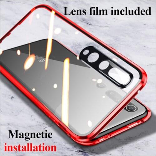 Metal Magnetic 360 Protection Cases For Xiaomi 10 Pro Xiaomi 11 Double Sided Tempered Glass Cover Camera Protection Cover Coque