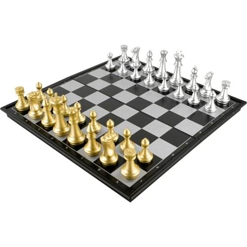 Game Chess Set Folding Plastic Chessboard Travel Lightweight Board Educational Toys Parlor Game Outdoor Parent-Child Toy