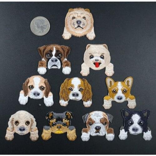 50pcs/Lot Embroidery Patches Letters Clothing Decoration Accessories Dog Diy Iron Heat Transfer Applique Iron on Patches