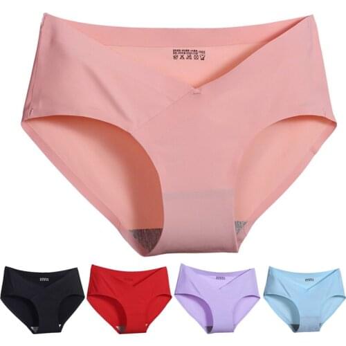 Newly Women Under the Bump Maternity Cradle Briefs Ice Silks Seamless Pregnancy Underwear DOD886
