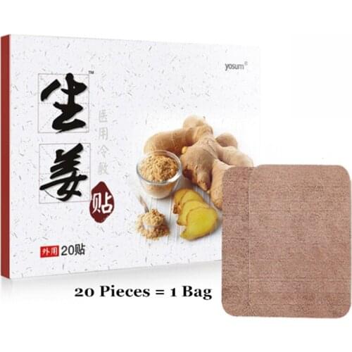 20 Pieces Self Heating Ginger Neck Shoulder Waist Leg Pain Plaster Patch Body Warmer Sticker Lumbar Joint Foot Knee Warm Patch