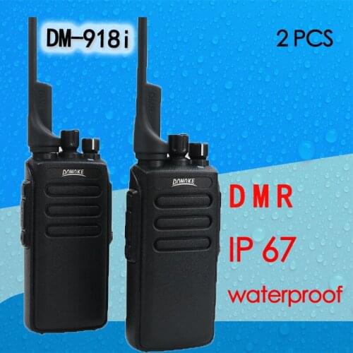 2pcs DONGKE DM-918i Tier1&2 Portable Radio Walkie Talkie Digital & Analogue Mode DMR Repeater Function Compatible walkie-talkies