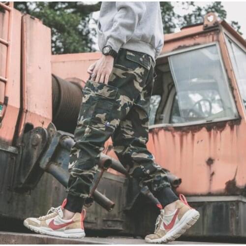Street casual personality fashion mens pants Camouflage harem pant men feet trousers pantalones hombre cargo pantalon homme