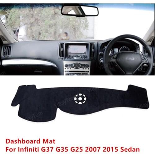 For Infiniti G37 G35 G25 2007 2015 Sedan Coupe Anti-Slip Mat Sunshade Dashmat Protect Carpet Dashboard Cover Pad Accessories