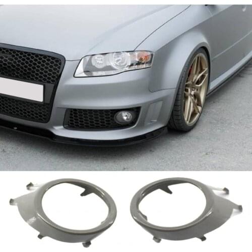 1 Pair Fog Lamp Cover Durable Easy Installation ABS Replacement Fog Light Bezel 8E0807819 8E0807820 for Audi A4 B7 05-08
