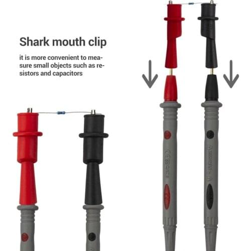 Probe Wire 1000V 20A Multimeter Lead Ammeter Test Cord Meter Test Pen+2pcs Clips for Household Electricity Accessories
