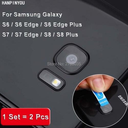 For Samsung Galaxy S6 S7 Edge+ S8+ Plus Clear Ultra Slim Back Camera Lens Protector Rear Camera Lens Cover Tempered Glass Film