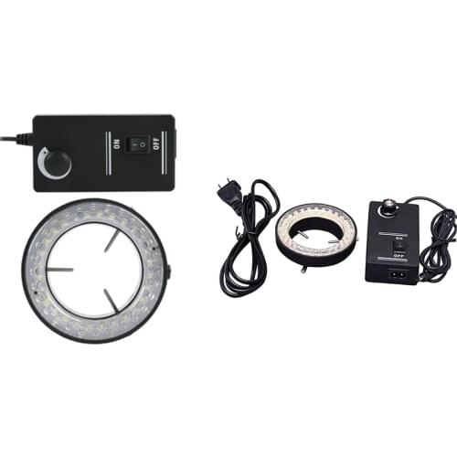 Adjustable 56 LED Ring Light Lamp 6500K 90V-240V for Stereo Microscope Trinocular Microscope Video Camera