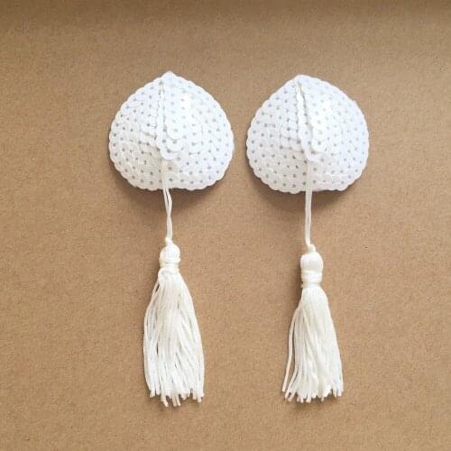 Sexy Tassel Women Nipple Cover Sexy Pasties Tassel Stickers Invisible Strapless Backless Bra Pad Rose Lingerie Pasties Stickers