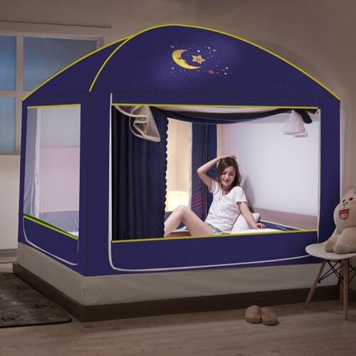 Yurt Bed Curtain Mosquito Net Integrated Family Tent Shading Dustproof Bed Curtain Four Seasons Universal Mosquito Net