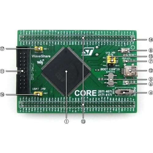 Core407I STM32F4 Core Board STM32F407IGT6 STM32F407 STM32 Cortex-M4 Evaluation Development Board with Full IOs