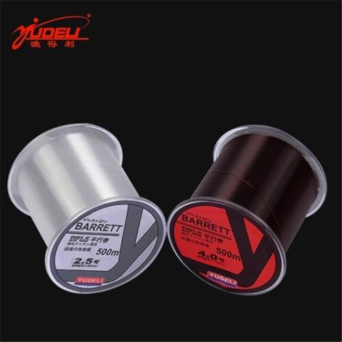 500M Barrett Brand Super Strong Japan monofilament Nylon Fishing Line 8 10 30 40 50 60 80 LB 2.7-18