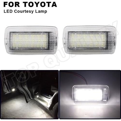 Fits For Toyota Land Cruiser Prius Prado Avalon Venza Highladner Tundra Camry Corolla Crown LED Door Courtesy Light Bulbs White