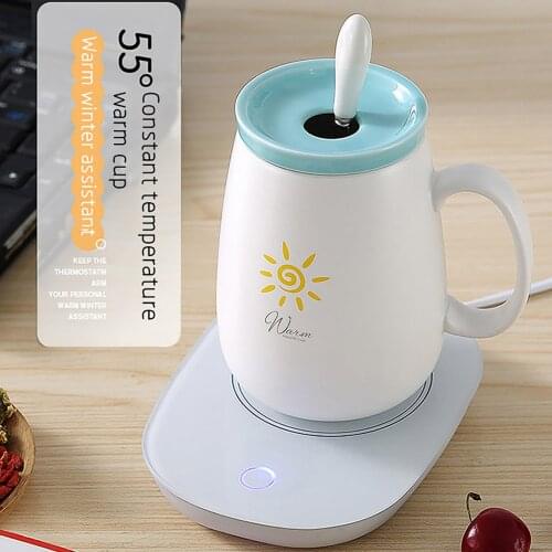 USB Heating Coaster Keep Warm Thermostatic Coaster Portable Constant Temperature Insulation Mat For Heating Mug Cup Coasters