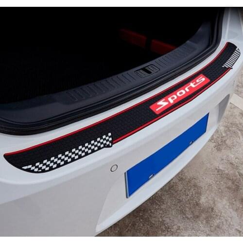Universal 7*90CM Car Trunk Door Sill Plate Protector Rear Bumper Guard Silica Mouldings Pad Trim Cover Strip For SUV