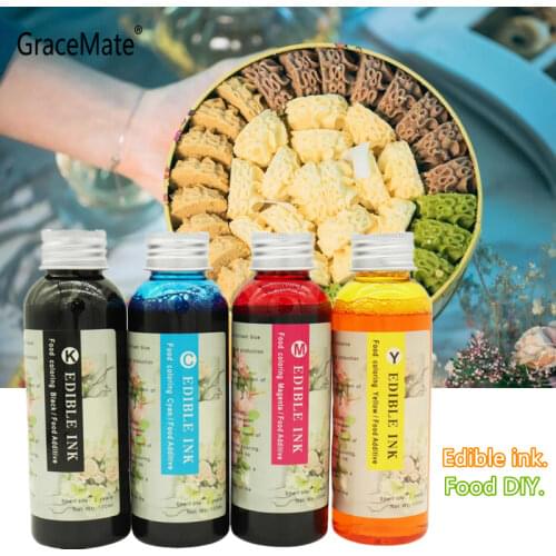 Universal Imported Edible Ink 100 ml Food Ink for Coffee Printer Food Print Machine suit for Coffee Cake Cookie Jelly Macarons