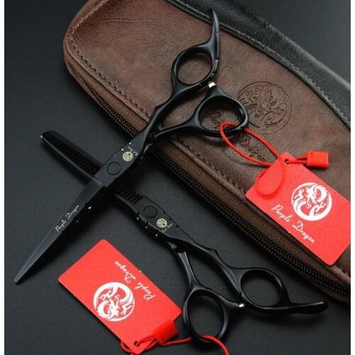 High qaulity 5.5 or 6 inch Purple Dragon Professional Hair scissors set,Cutting &amp Thinning scissors hairdressing scissors