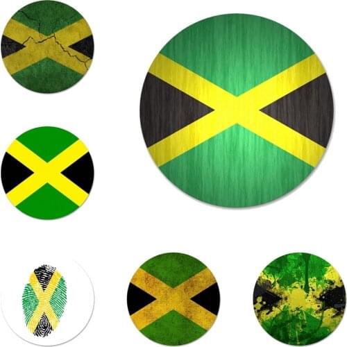 58mm Retro Jamaica National Flag Icons Pins Badge Decoration Brooches Metal Badges For Backpack Decoration