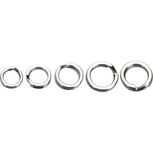 200pcs Stainless Steel Split Ring Heavy Duty Fishing Double Ring Connector Fishing Accessories fishing carp