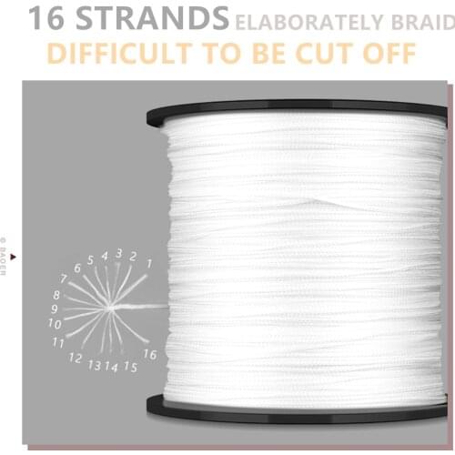 300M/328yards 16strands braided line hollowcore 0.16mm-2.0mm pe fiber 20-500LB fishing wires for saltwater fishing cords rope