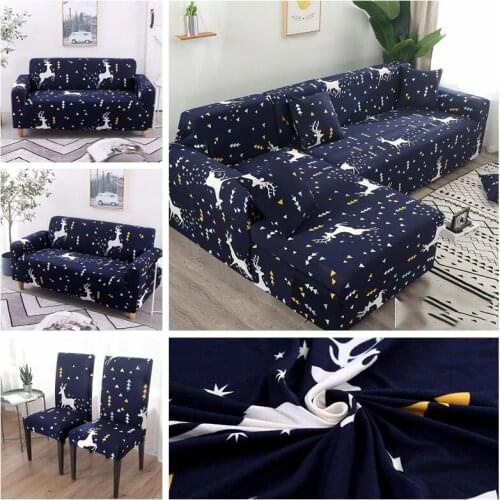 Cartoon Printed Sofa Cover For Living Room Stretch Elastic Couch Cover Sofa Chaise Cover Modern Armchair Sectional Sofa Cover