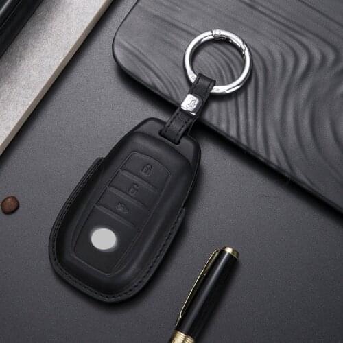 Genuine Leather Car Key Cover Case for Toyota C-hr Land Cruiser 200 Avensis Auris Corolla 2017 2018 2019 Accessories
