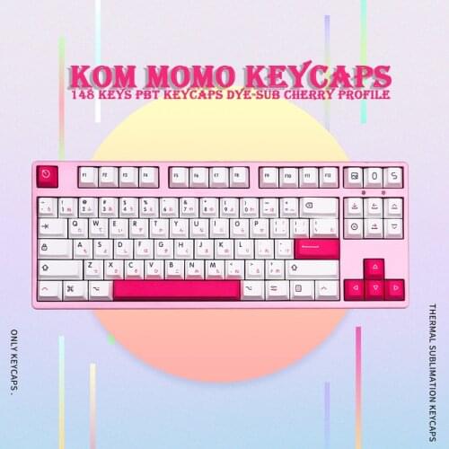 148 Keys PBT Keycaps DYE-SUB Cherry Profile Keycap Personalized Kon Momo Keycaps For Cherry MX Switch Mechanical Keyboard