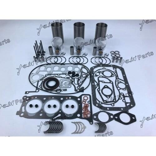 For Isuzu engine 3KR1 Rebuild kit piston piston ring cylinder liner gasket set bearings valve guide seat