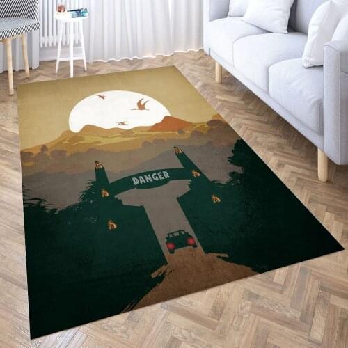 Jurassic Park Carpet for Living Room 3D Anime Cartoon Rug Gamer Teen Room Bedside Lounge Rug Kids Children Floor Mats