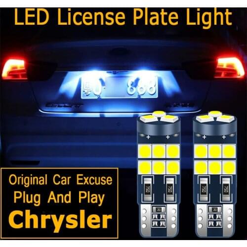 2pcs LED Clearance Light License Plate Bulb Lamp W5W T10 194 For Chrysler 300 300C PT Cruiser Sebring Aspen Crossfire Pacifica
