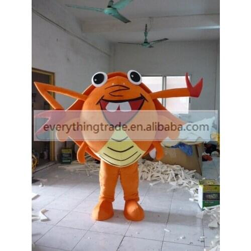Hot selling Cute Adult lovely cartoon orange big mouth monster mascot costume fancy dress party costumes adult size