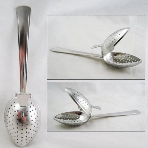 BalleenShiny Stainless Steel Leaf And Herbal Filter Food Grade Multifunctional Tea Mug Match Spoon Home Kitchen Tea Making Tool