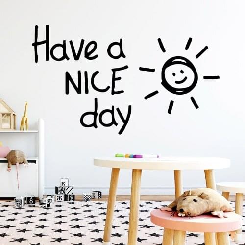 Cartoon Have Nice Day Wall Stickers Animal Lover Home Decoration Accessories Kids Room Nature Decor Vinyl Decals