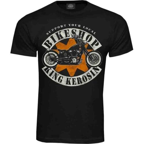 Top Fitness Brand Clothing T-Shirt Bikeshop Bobber Oldschool Rockabilly Custom Motorrad Bikemuscle Men MenS T Shirts