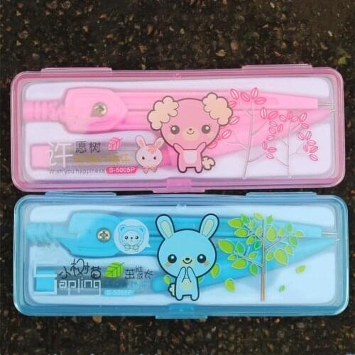 Student compasses sets cute cartoon stationery student gifts school supplies used for drawing round