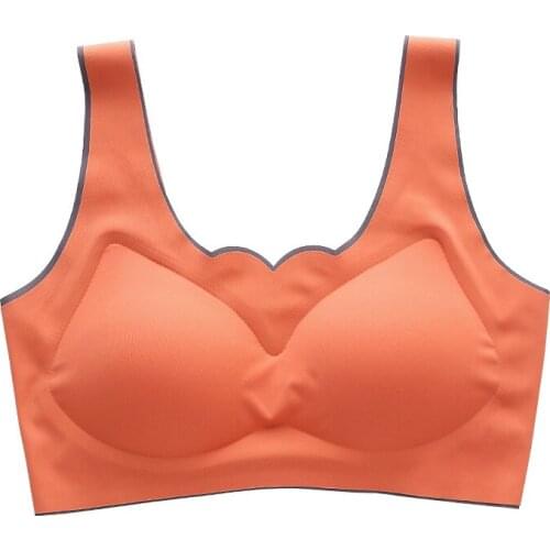 No Underring No Trace Latex Bra Collision Color Gather Movement Wrapped Chest Breathable Skin Close Thin Underwear Women