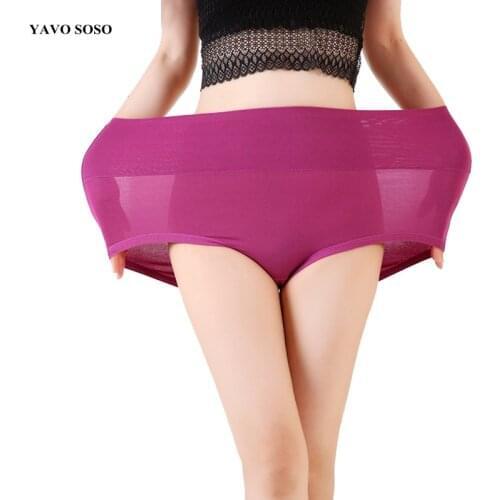 New Arrival Large Size Soft Comfortable ladies lingerie briefs plus size 6XL 7XL Modal High Waist underwears women Panties