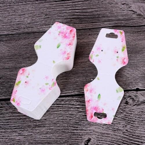 Wholesale 100pcs/lot Paper Necklace Card 4.5x10.8cm Earrings Necklaces Jewelry Display Packaging Cards Cute Jewelry Card Tags